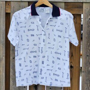 RETRO TABI GOLF Women's Polo GOLF Shirt Size Small Short Sleeve